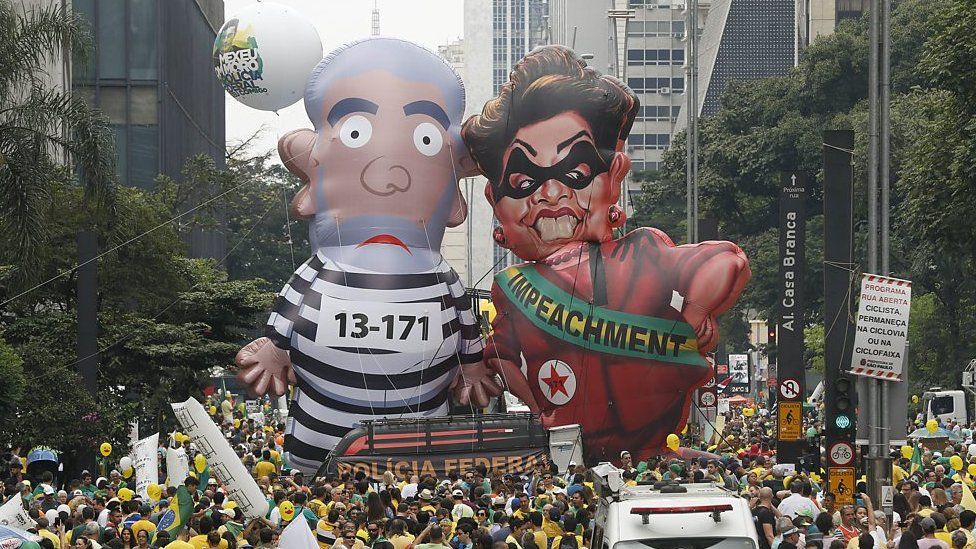 Big anti-government protest in Brazil