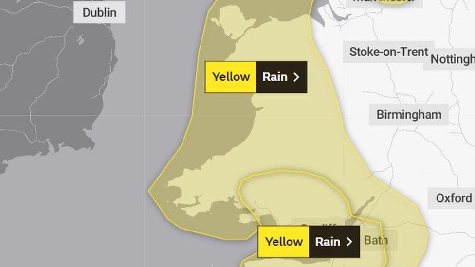map of weather warning