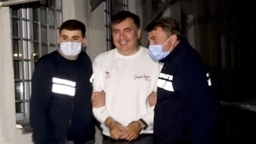 A video released by the Georgian interior ministry showing Mikheil Saakashvili
