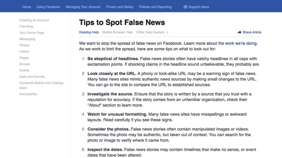 Facebook Publishes Fake News Ads In UK Papers BBC News