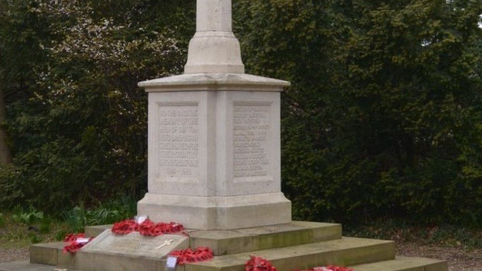 The new memorial will be sited next to the one (pictured) honouring World War One servicemen