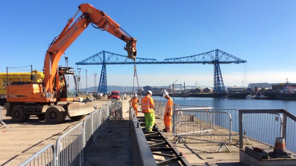 Port Clarence £3m flood defence scheme First phase complete BBC News