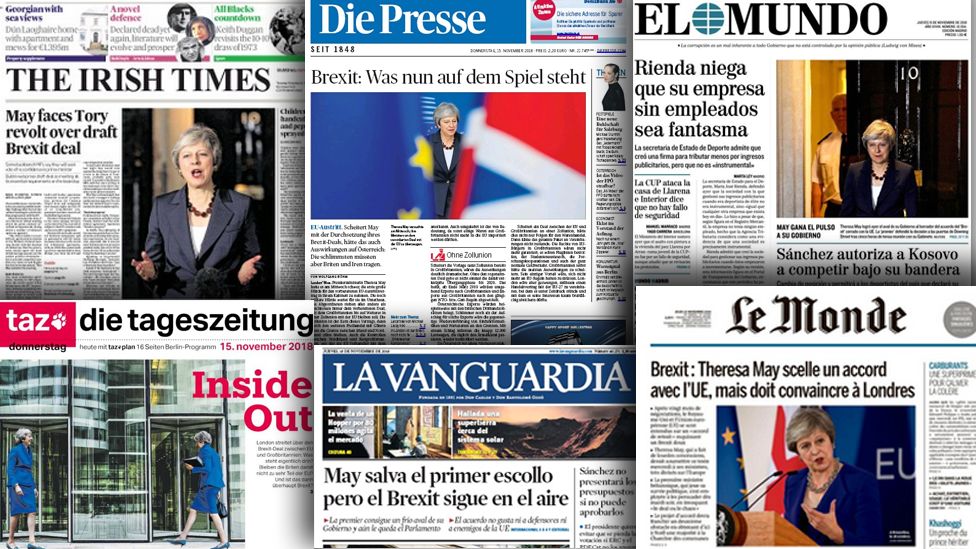 Newspaper front pages