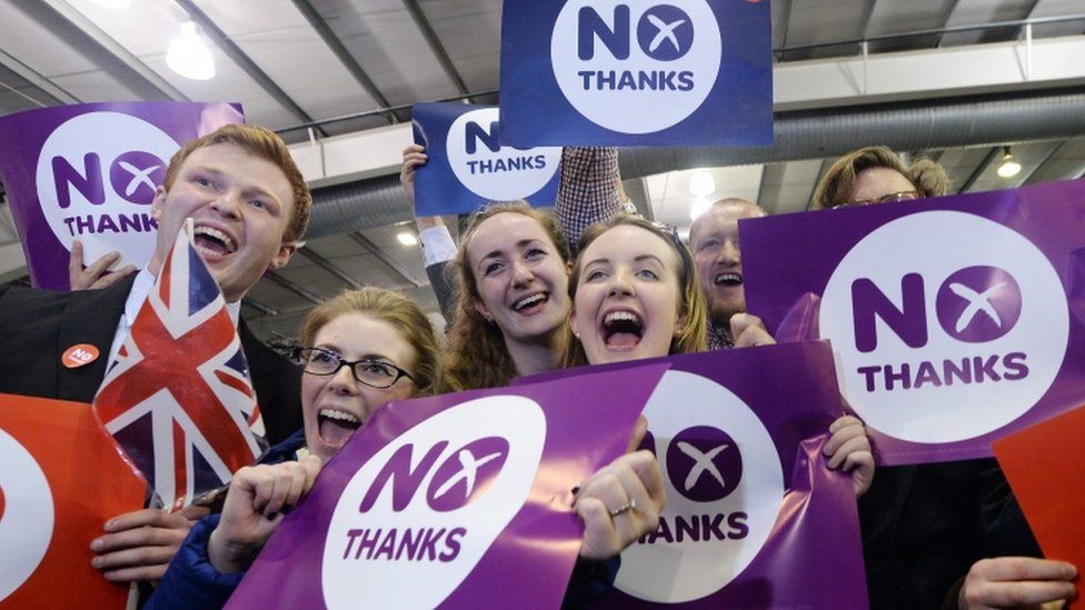 Better Together supporters on referendum night