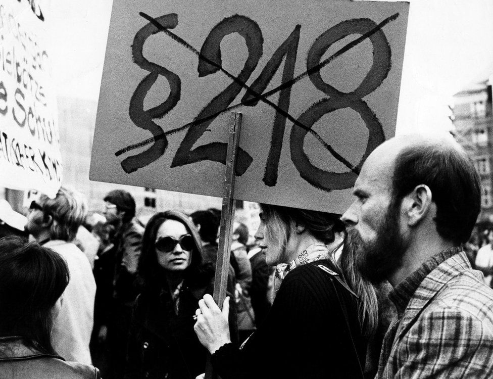 Protest against the law criminalising abortion in Munich, 1972