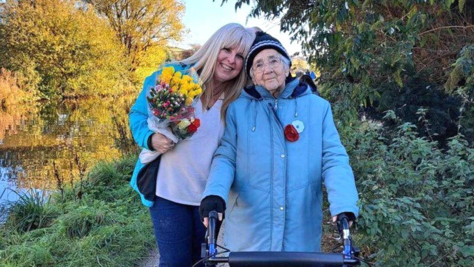 Angela Heather with grandma Irene Longstaff