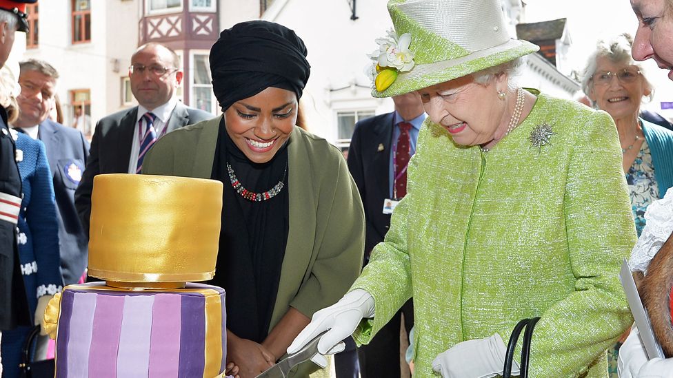 Nadiya Hussain with the Queen