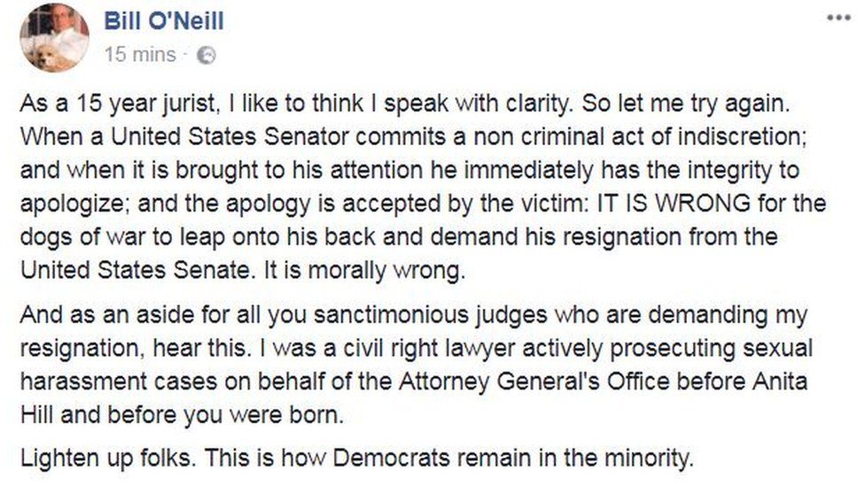 Judge O'Neill Facebook post