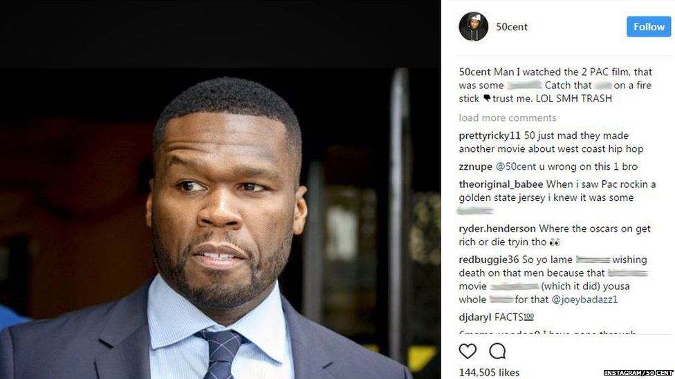 Пост 50 Cent в Instagram.