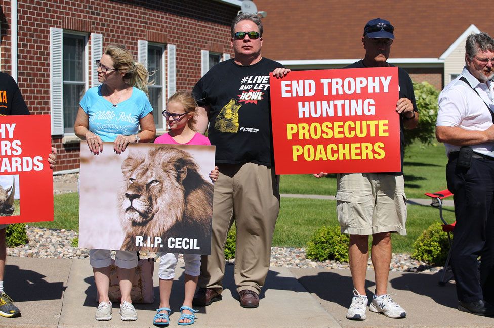 Protests in Minnesota over Cecil the Lion