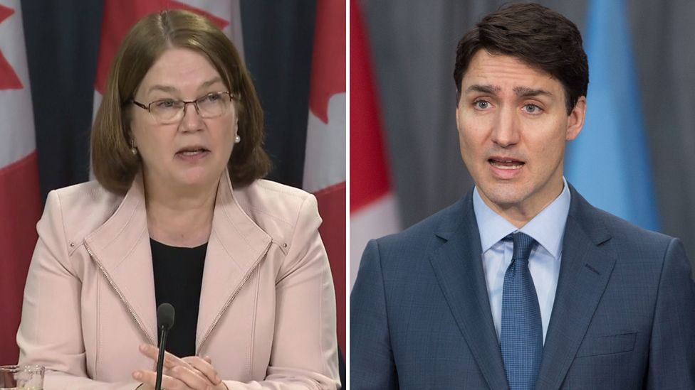 Liberal MP Jane Philpott (L) PM Justin Trudeau (R)