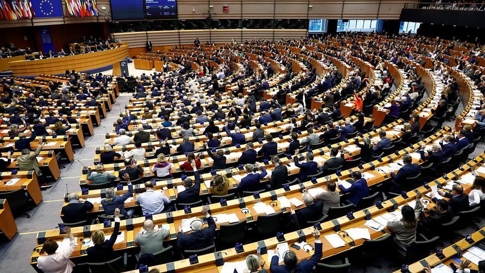A sitting of the European parliament