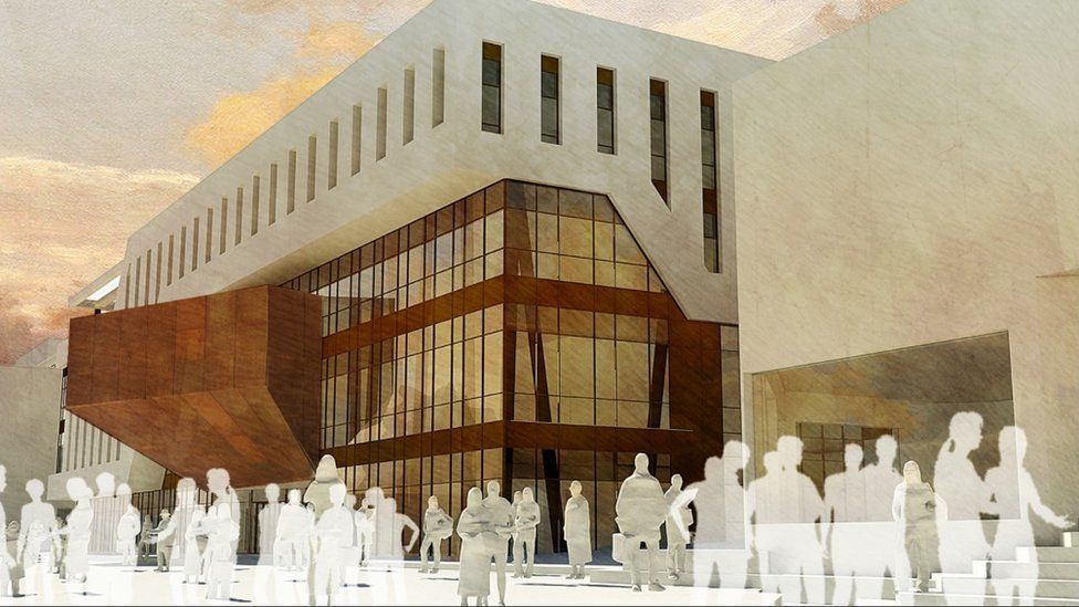 Architect's impression of the new student precinct at Swansea University's Singleton campus