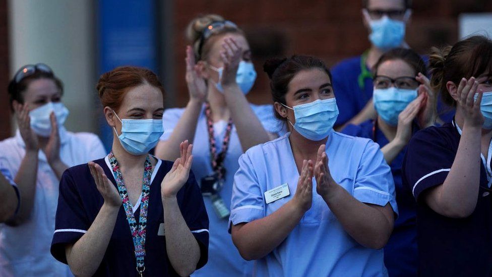 Picture of clapping nurses