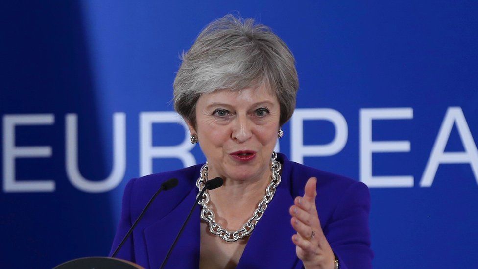 Theresa May at the EU summit in October