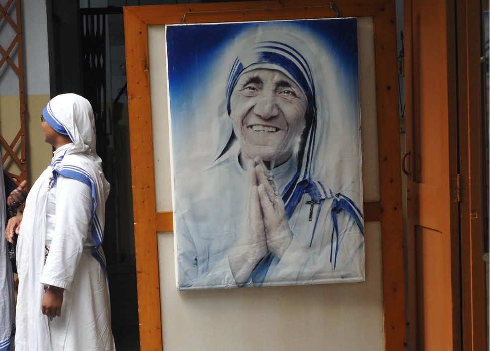 Representational image of a nun at the Missionaries of Charity