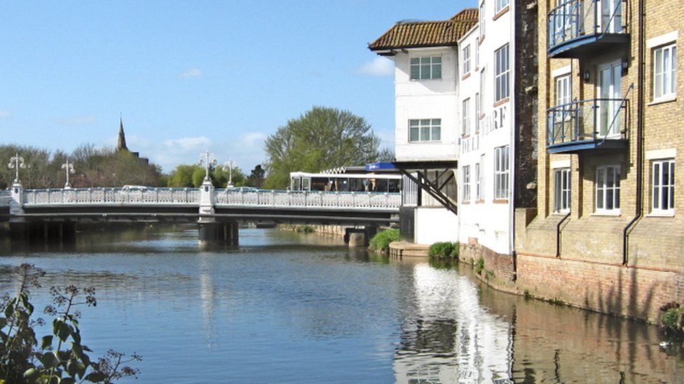 River Tone and bridge, Taunton