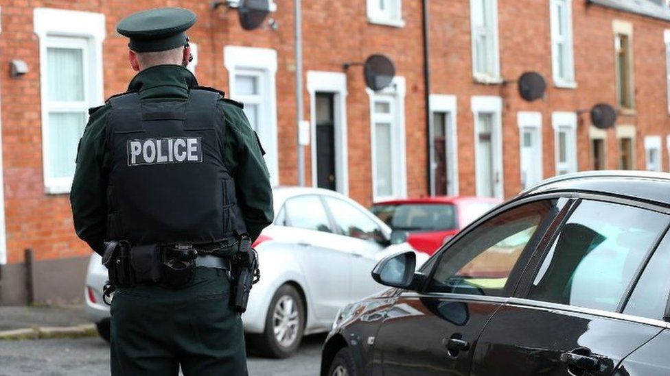PSNI at incident in Oakley Street in Belfast