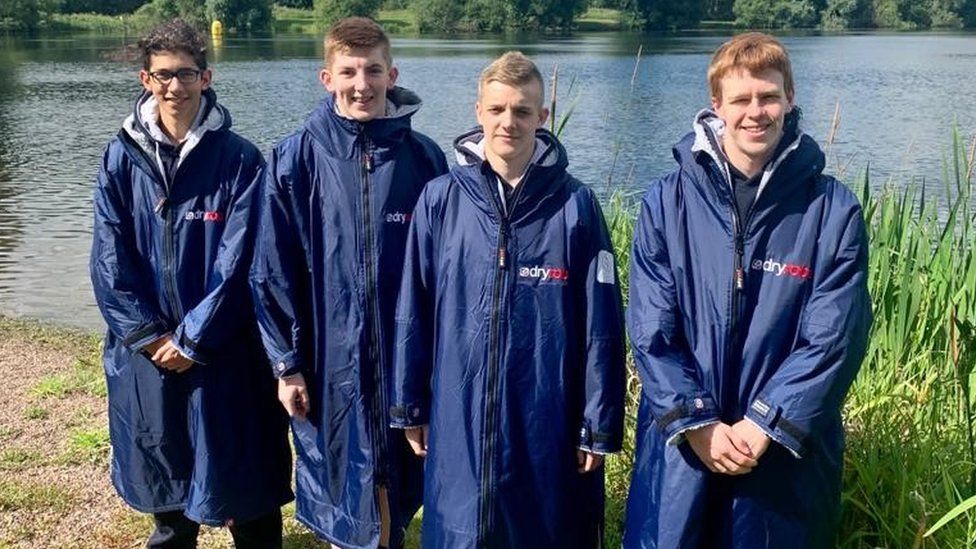 Warwickshire teenagers take on channel swimming challenge BBC News