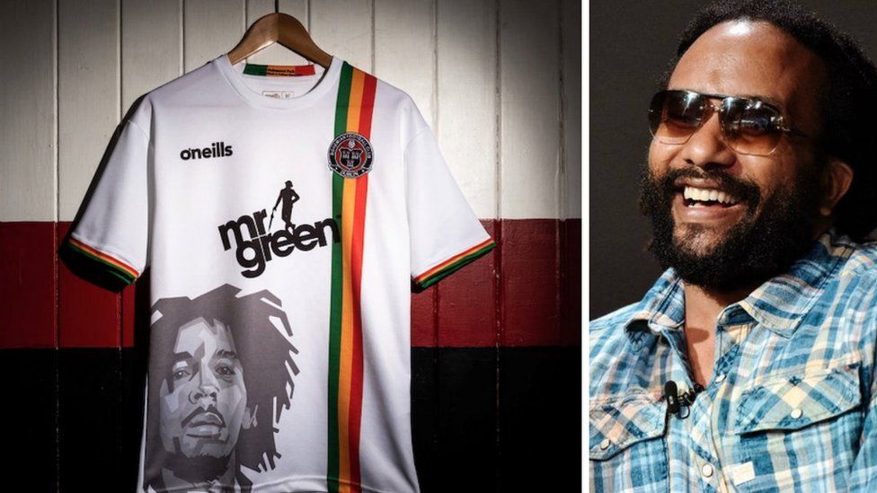 Bohemians' new away jersey and Ky-Wani Marley