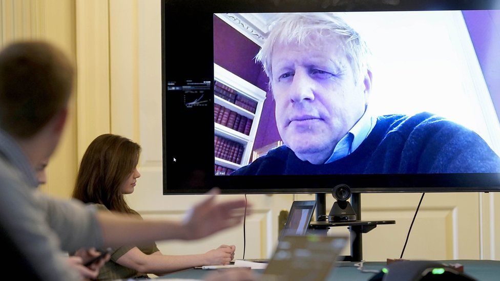 PM on video call in Downing Street