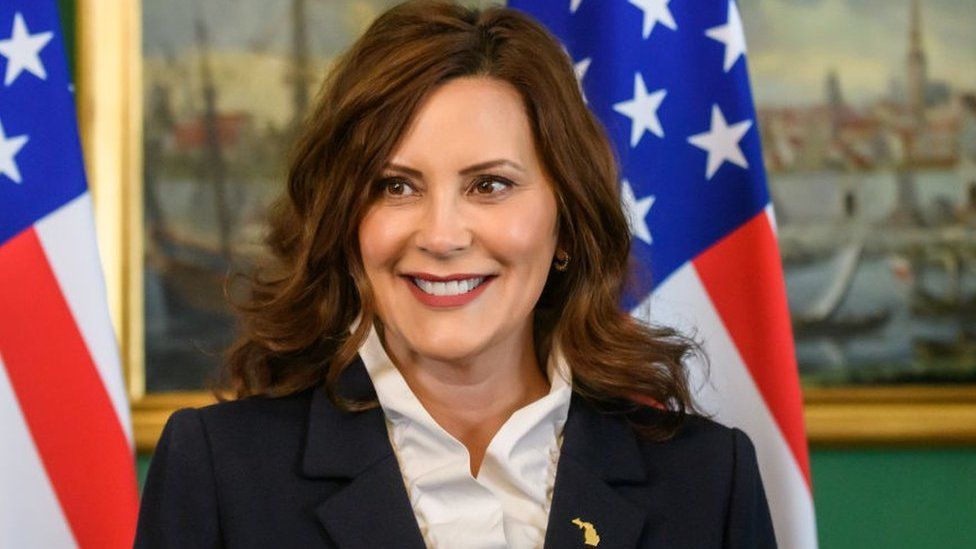 Governor of Michigan Gretchen Whitmer during a visit to Riga, Latvia, on 11 May 2023