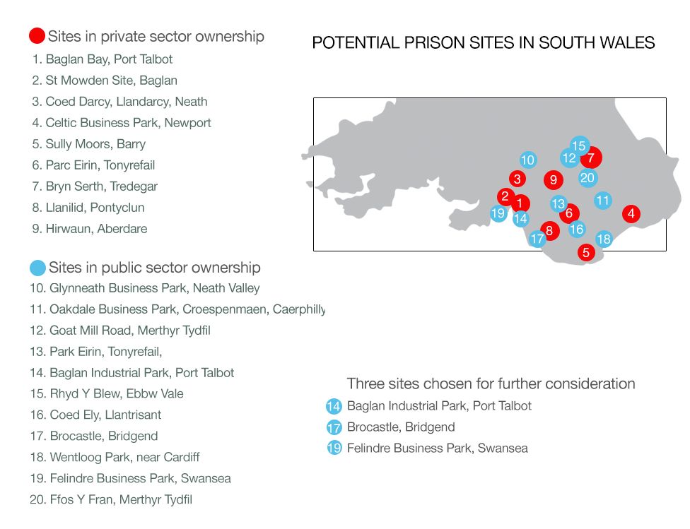 Prison site map