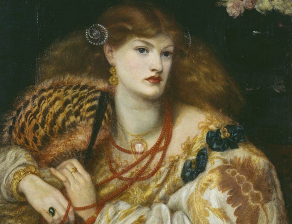 Monna Vanna, 1866, Dante Gabriel Rossetti (detail)