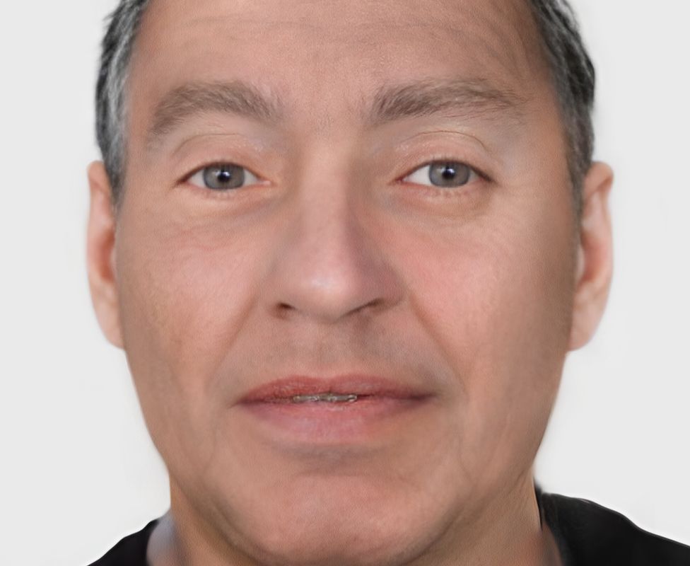 A forensic artist's impression of how the man looked