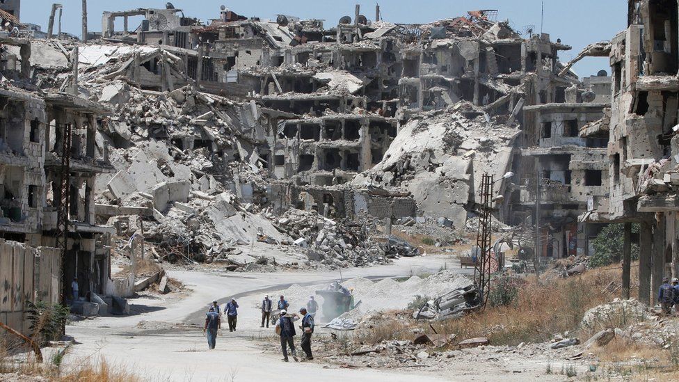 The war-torn Syrian city of Homs