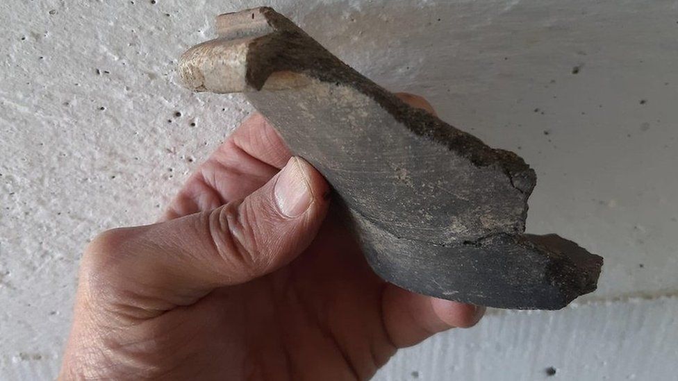 Керамика, найденная при раскопках в Олдерни
