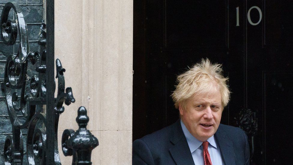 Prime Minister Boris Johnson leaves Number 10 Downing Street