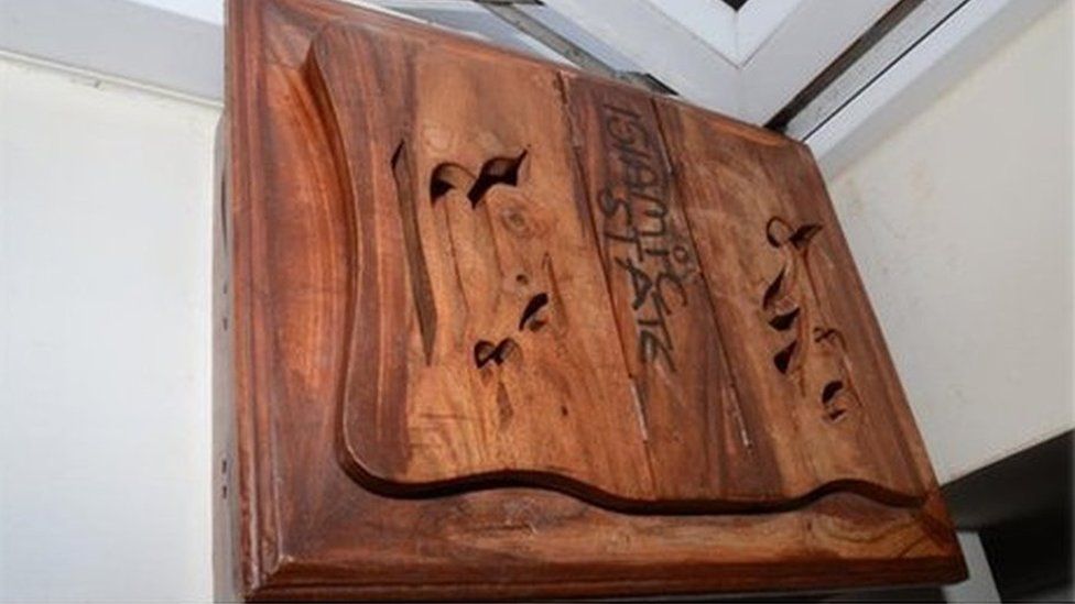 Police found a wooden box labelled "Islamic State" in the boy's bedroom