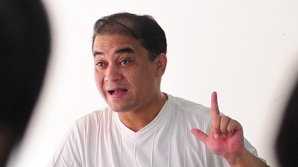Ilham Tohti, pictured in 2010, giving a lecture in Beijing