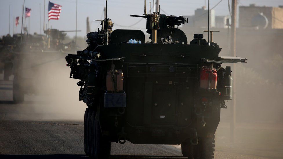 US armoured convoy in Syria (file photo)