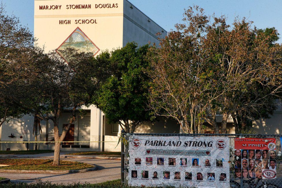 A general view of Marjory Stoneman Douglas High School
