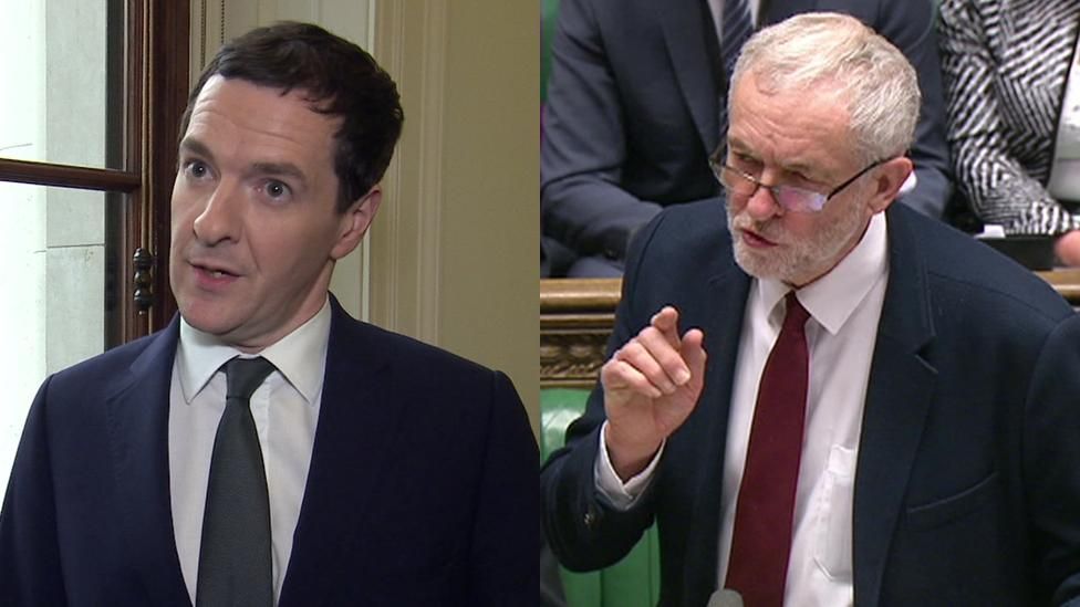 George Osborne and Jeremy Corbyn