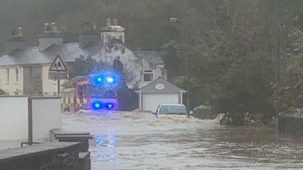 Flooding in Laxey