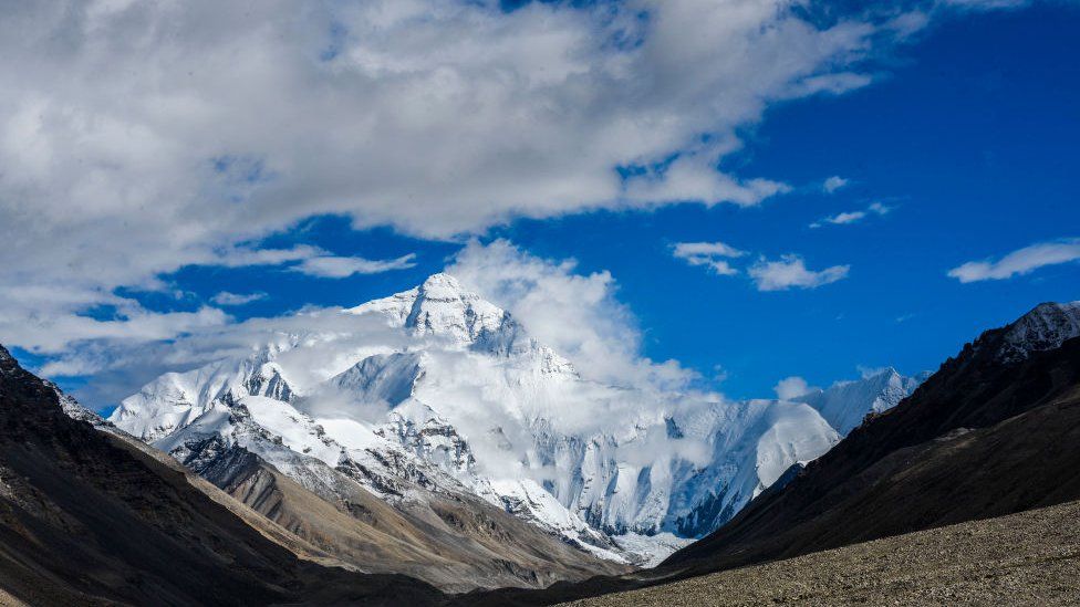 Mount Everest as seen from the Chinese side