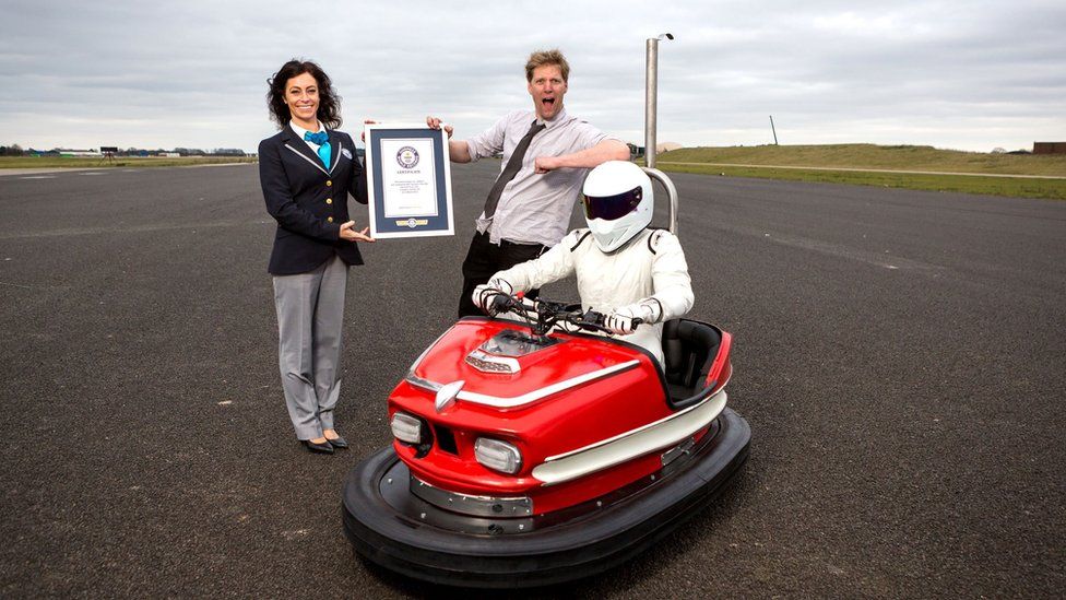 Top Gear's The Stig sets world speed record in a dodgem BBC News