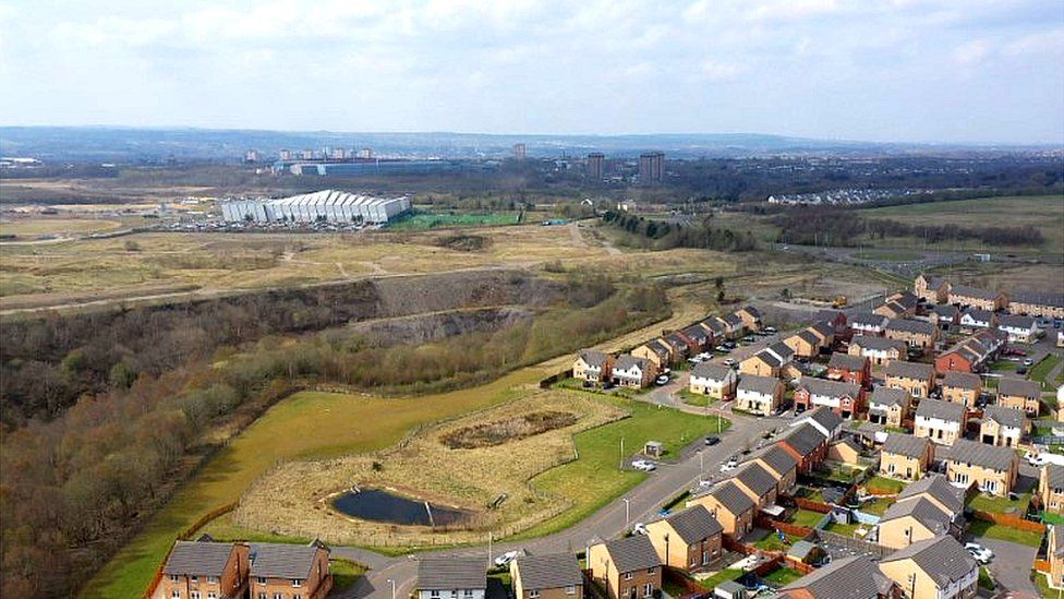 Former industrial site at Ravenscraig in Motherwell