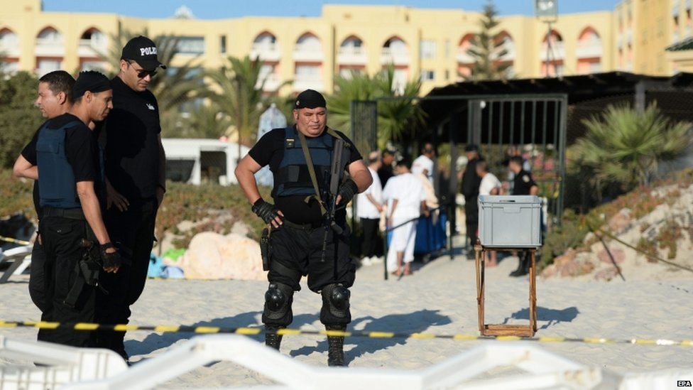 Police in Sousse, 27 June