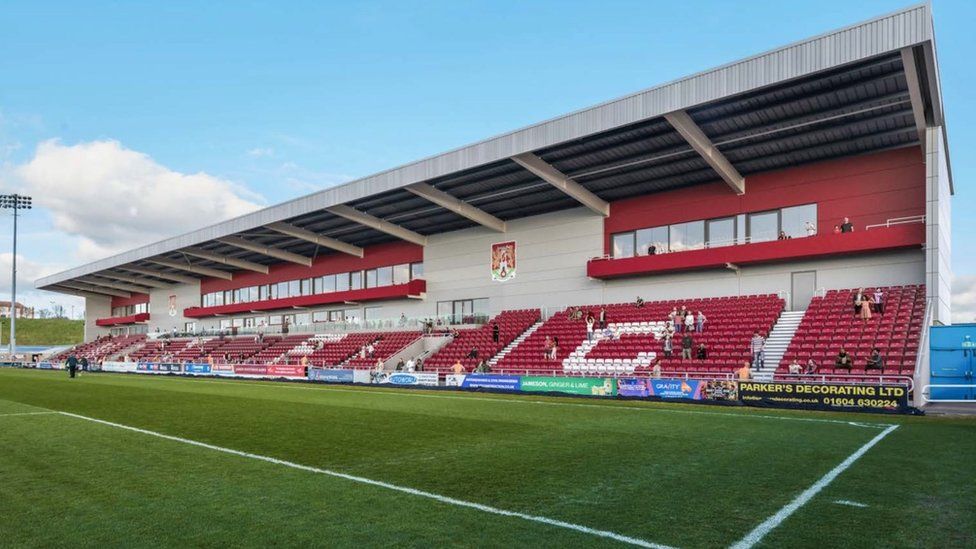 A CGI image of the East Stand at Northampton Town