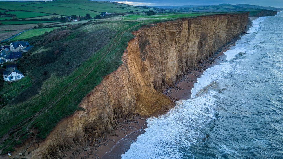 West Bay cliff collapse