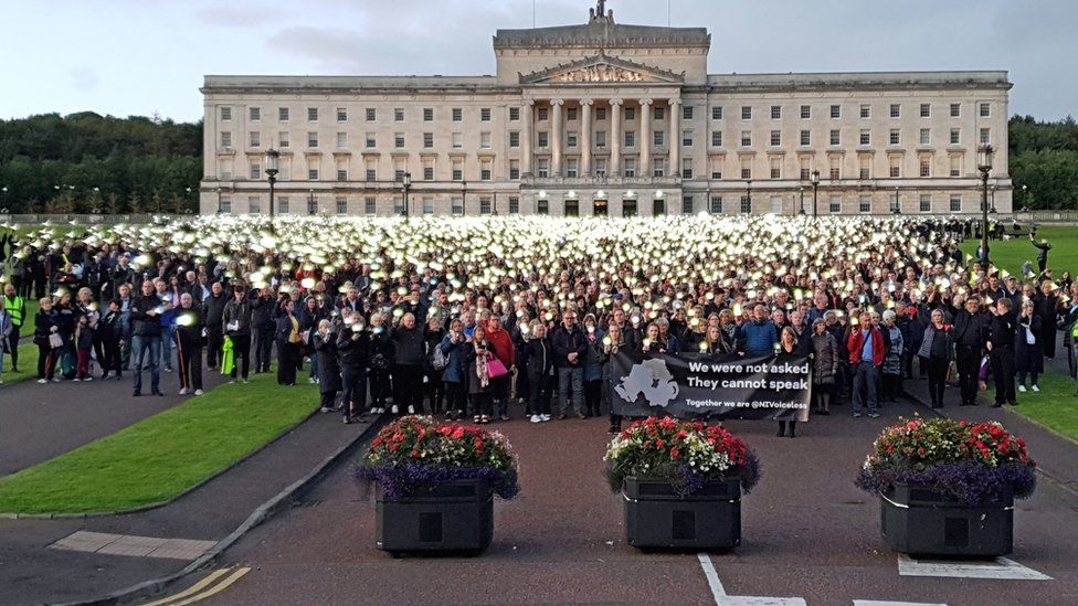 Demonstration at Stormont over the planned change in abortion legislation