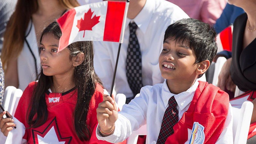 A Canadian citizenship ceremony
