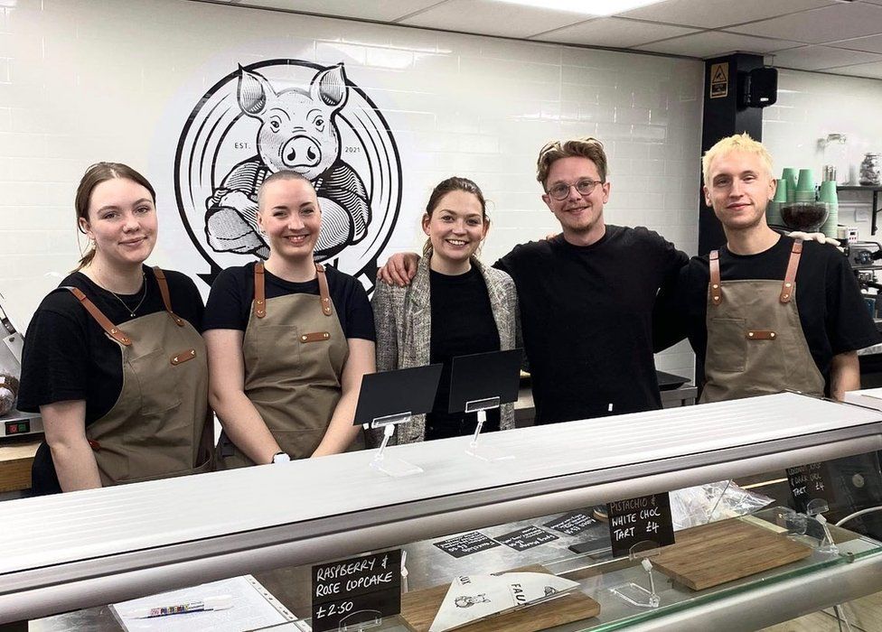 Staff at Faux Butcher in Nottingham