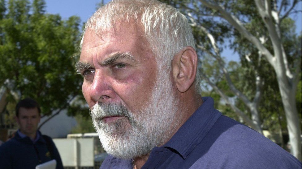 Keith Murdoch outside the Tennant Creek Court House - 25 July 2001