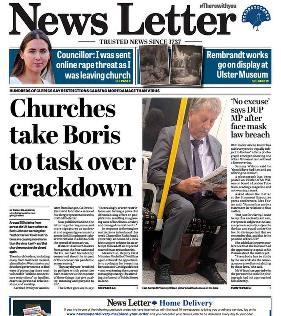 Front page of the News Letter on Friday