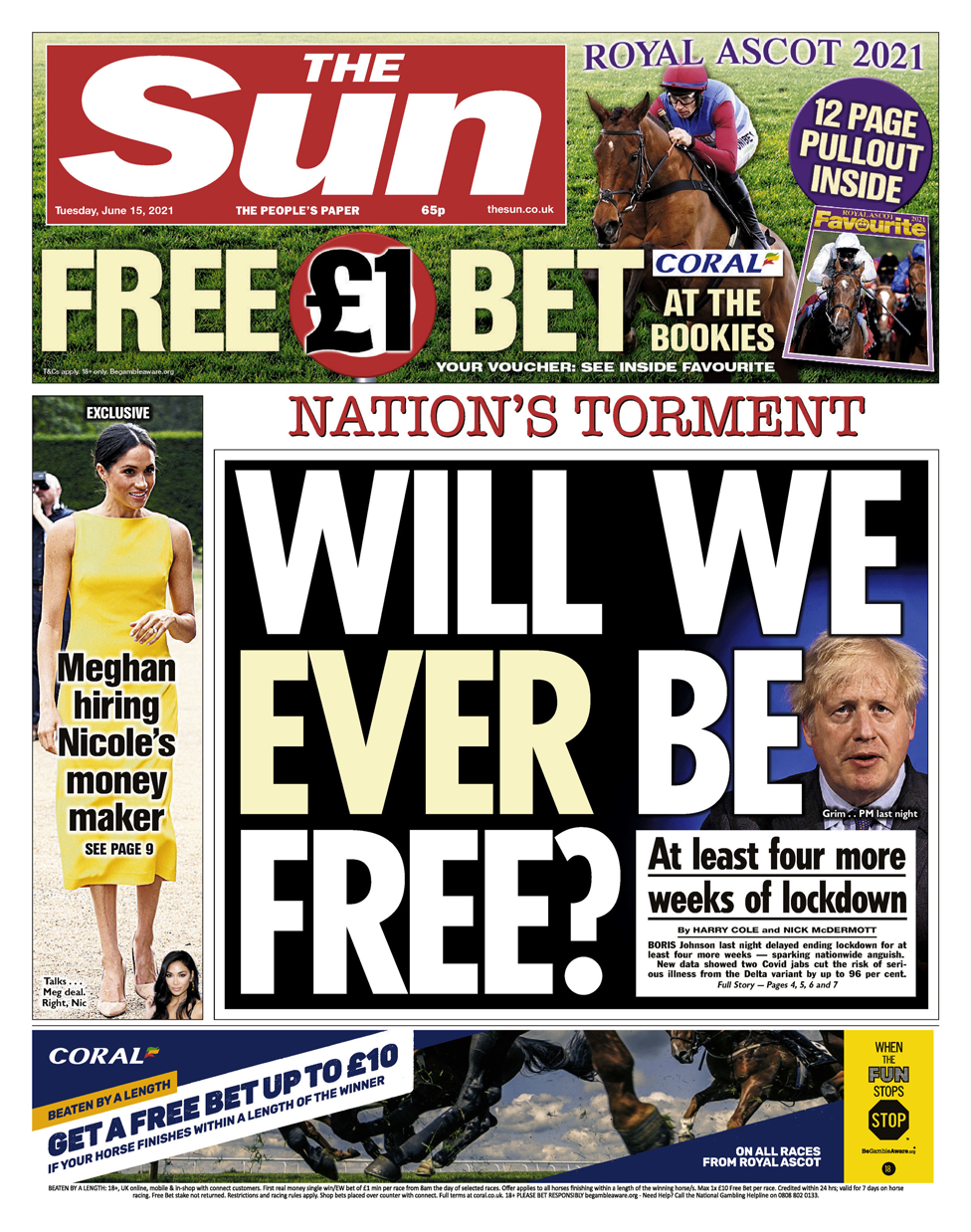 The Sun front page